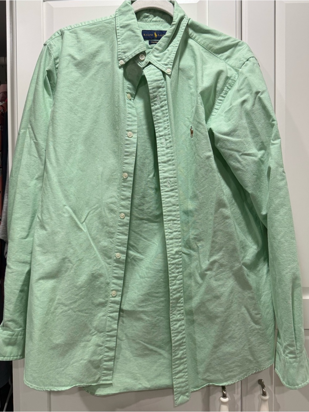 Ralph Lauren Light Mint Green Button-Down Oxford Shirt